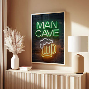 Man Cave Neon Sign No 3 Poster