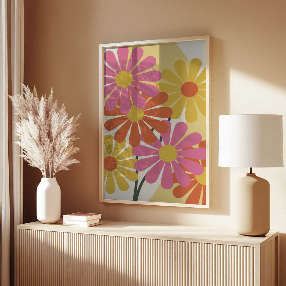 Happy Flowers Poster