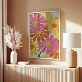 Happy Flowers Poster