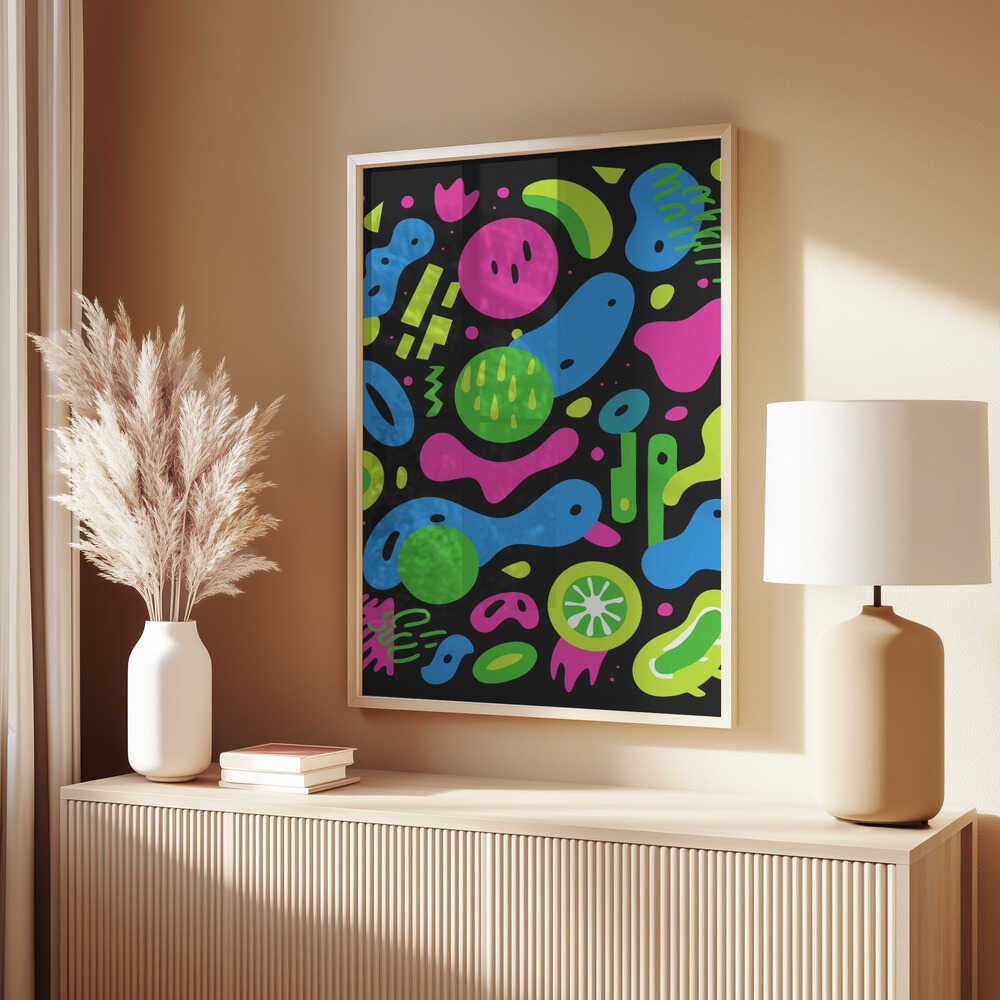 Neon Chaos Poster