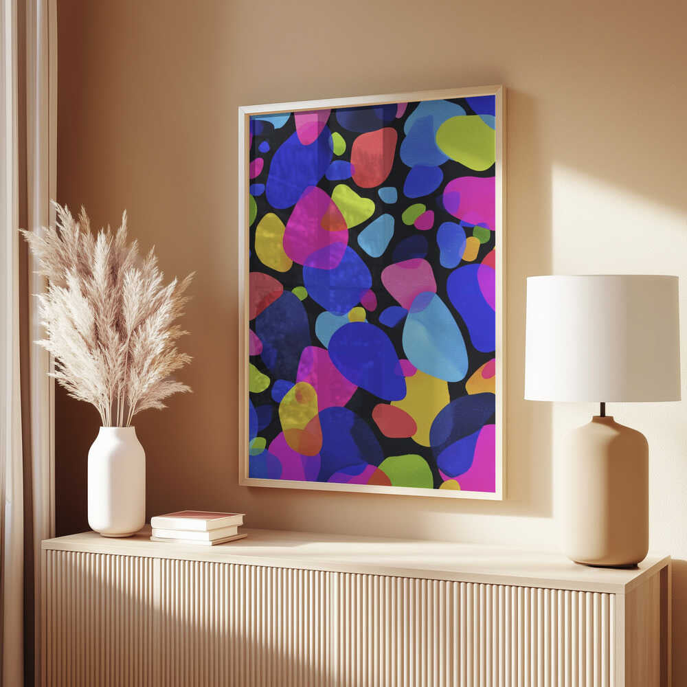 Neon Mosaic Poster