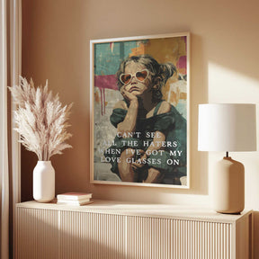 Love Glasses On Poster