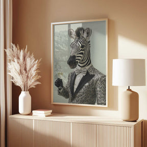 Zebra In Tuxedo Jacket Poster