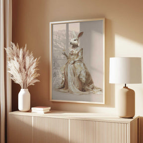 Rabbit In a Haute Couture Dress Poster