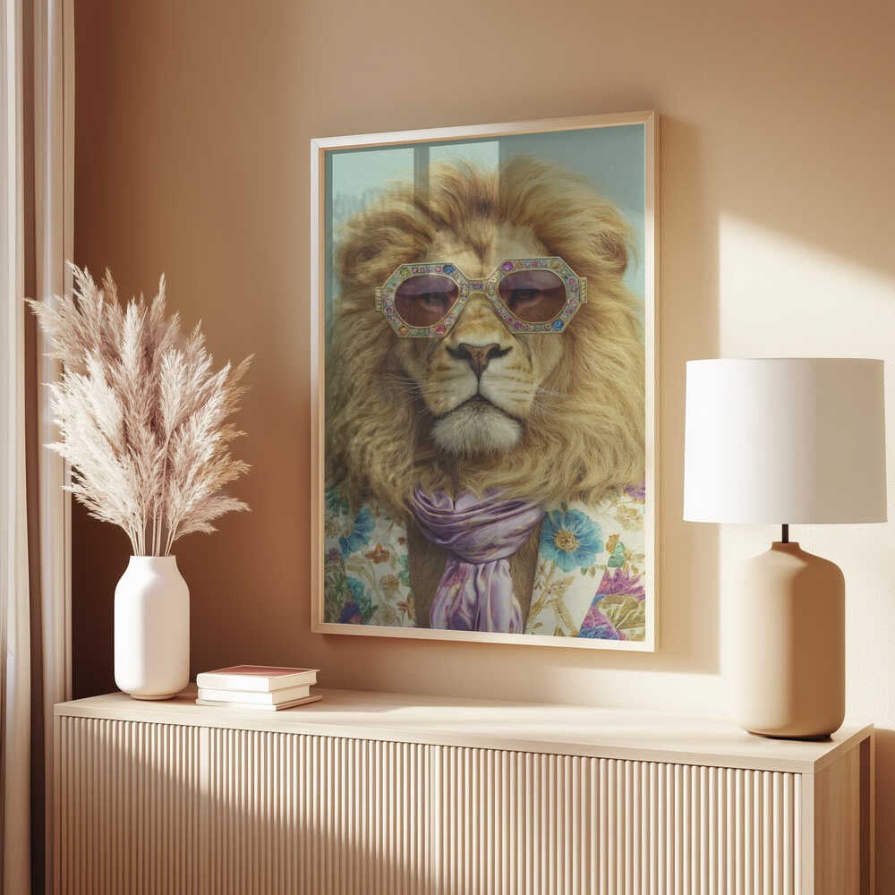 Groovy Lion Poster