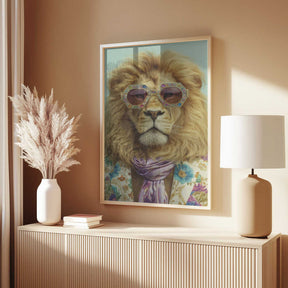 Groovy Lion Poster