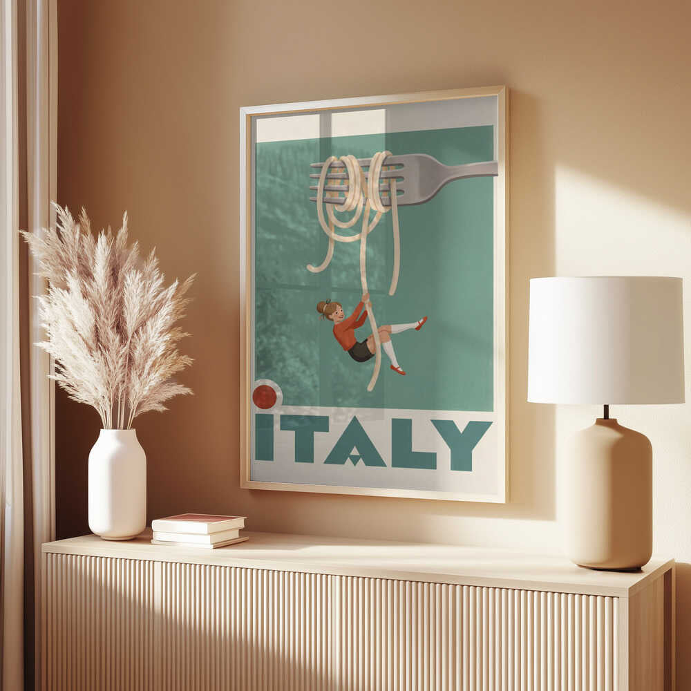 Italy Pasta Swing Poster