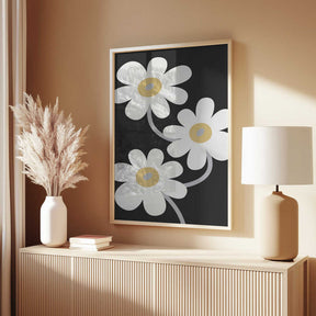 White Flowers In the Dark Poster