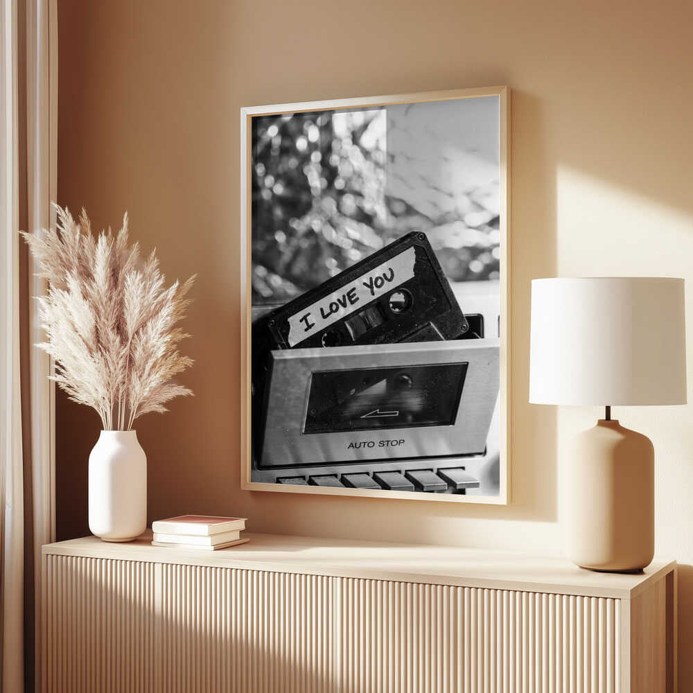 I Love You Cassette Poster