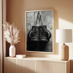 Retro Boxing Gloves Poster