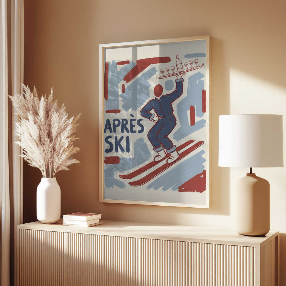 Apres Ski Waiter Poster
