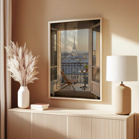 Parisian Balcony View Poster