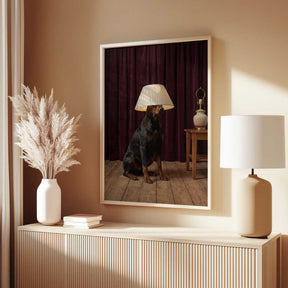The Doberman Lamp Poster