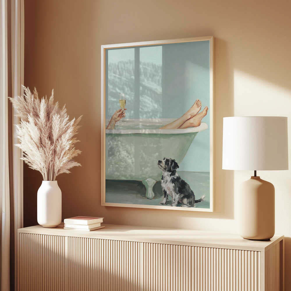 Prosecco In the Bathtub Poster