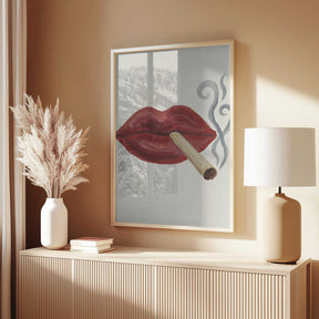 Smoking Lips Poster