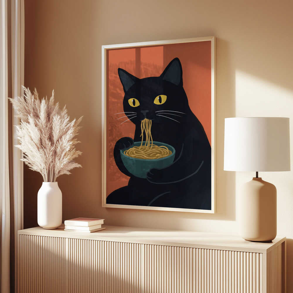 Noodle Cat No 1 Poster