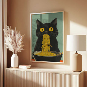 Noodle Cat No 5 Poster