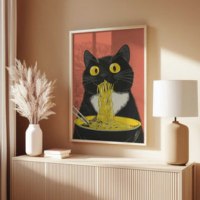 Noodle Cat No 6 Poster