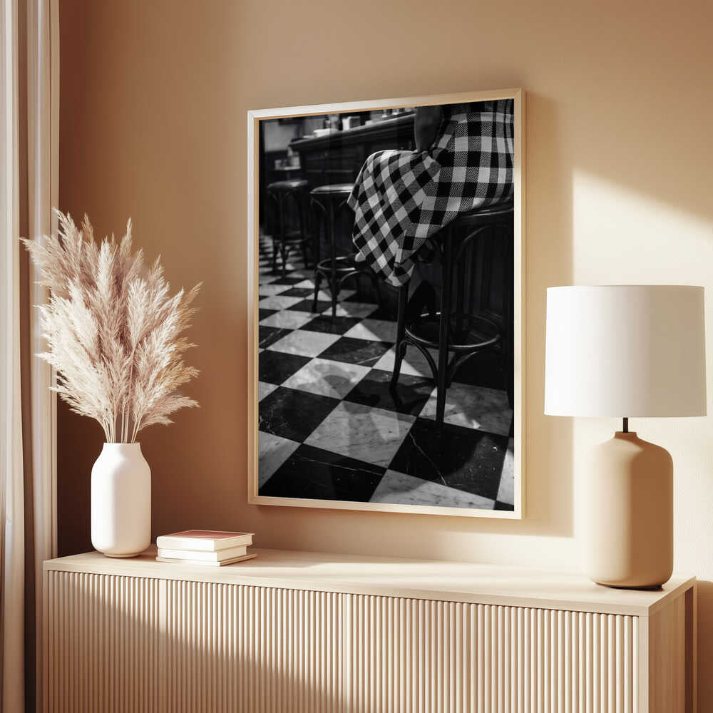 Checkered Pattern Bar Poster
