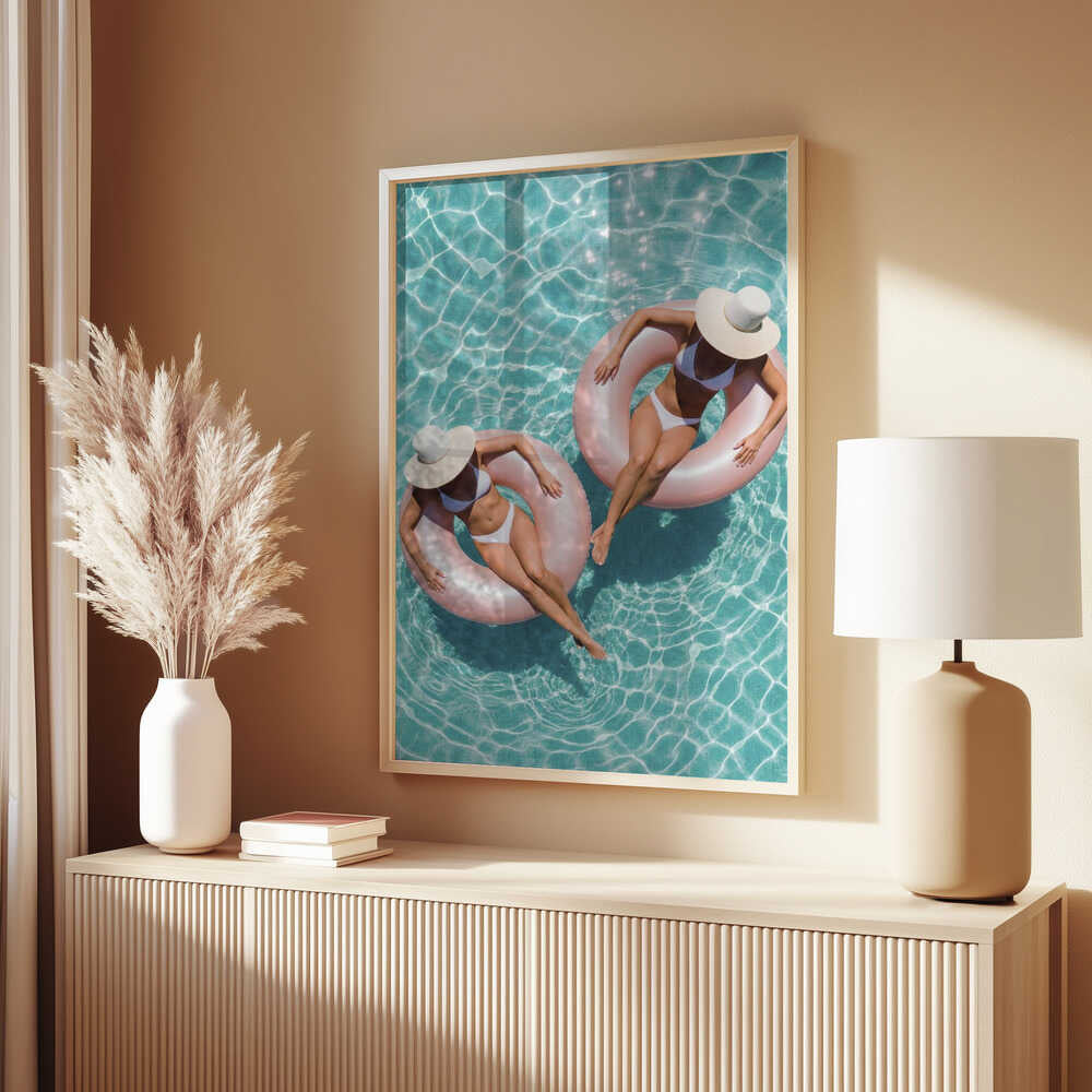 Floating In the Pool Poster