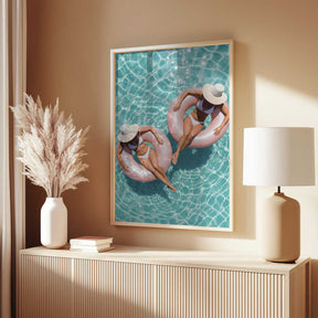 Floating In the Pool Poster