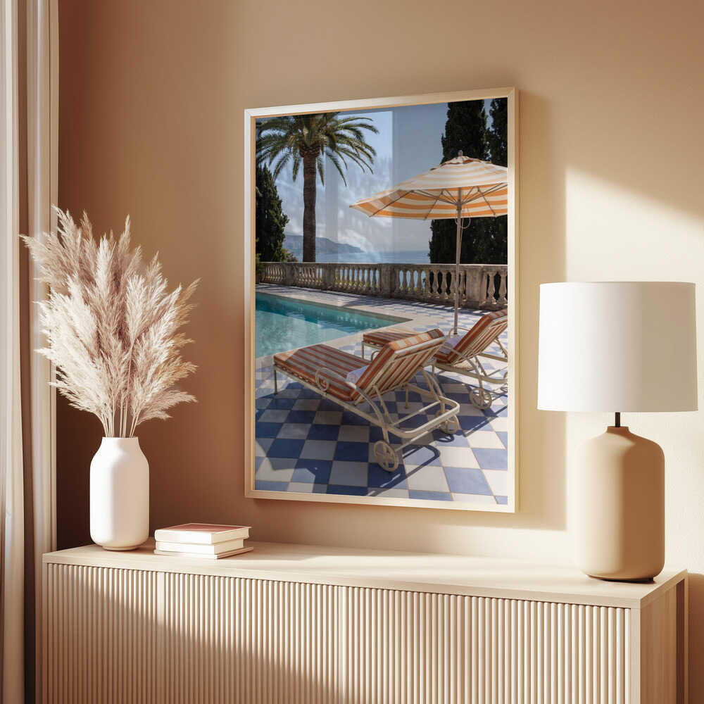 Sunbeds At the Beach Villa Poster