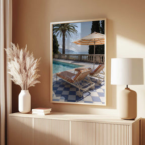 Sunbeds At the Beach Villa Poster