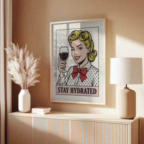 Pop Art Wine Woman Poster