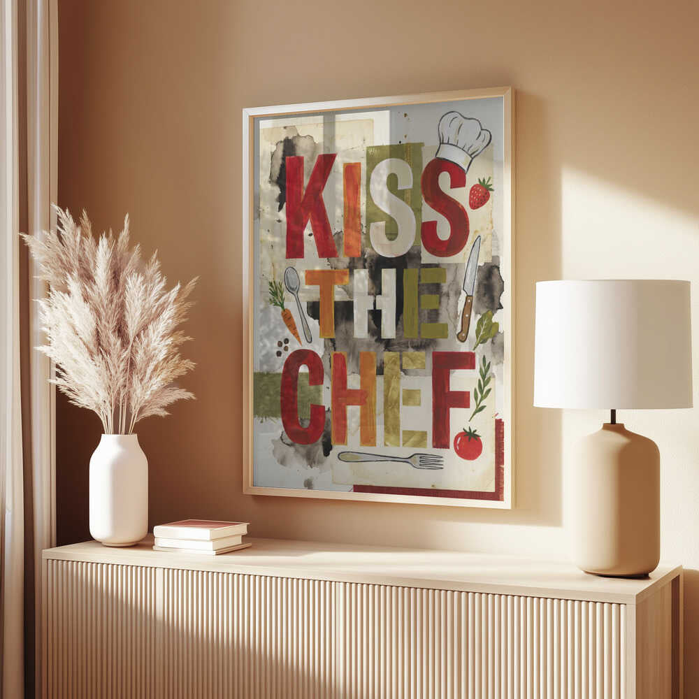 Kiss The Chef Kitchen Poster