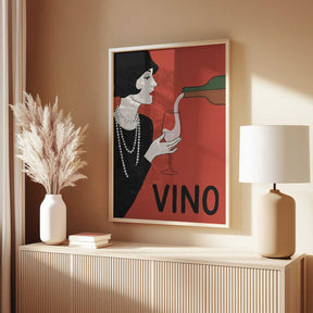 Elegant Flapper Wine Pour Poster