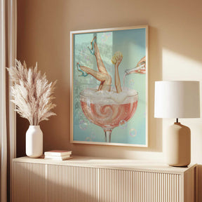 Champagne Bubble Bath Poster