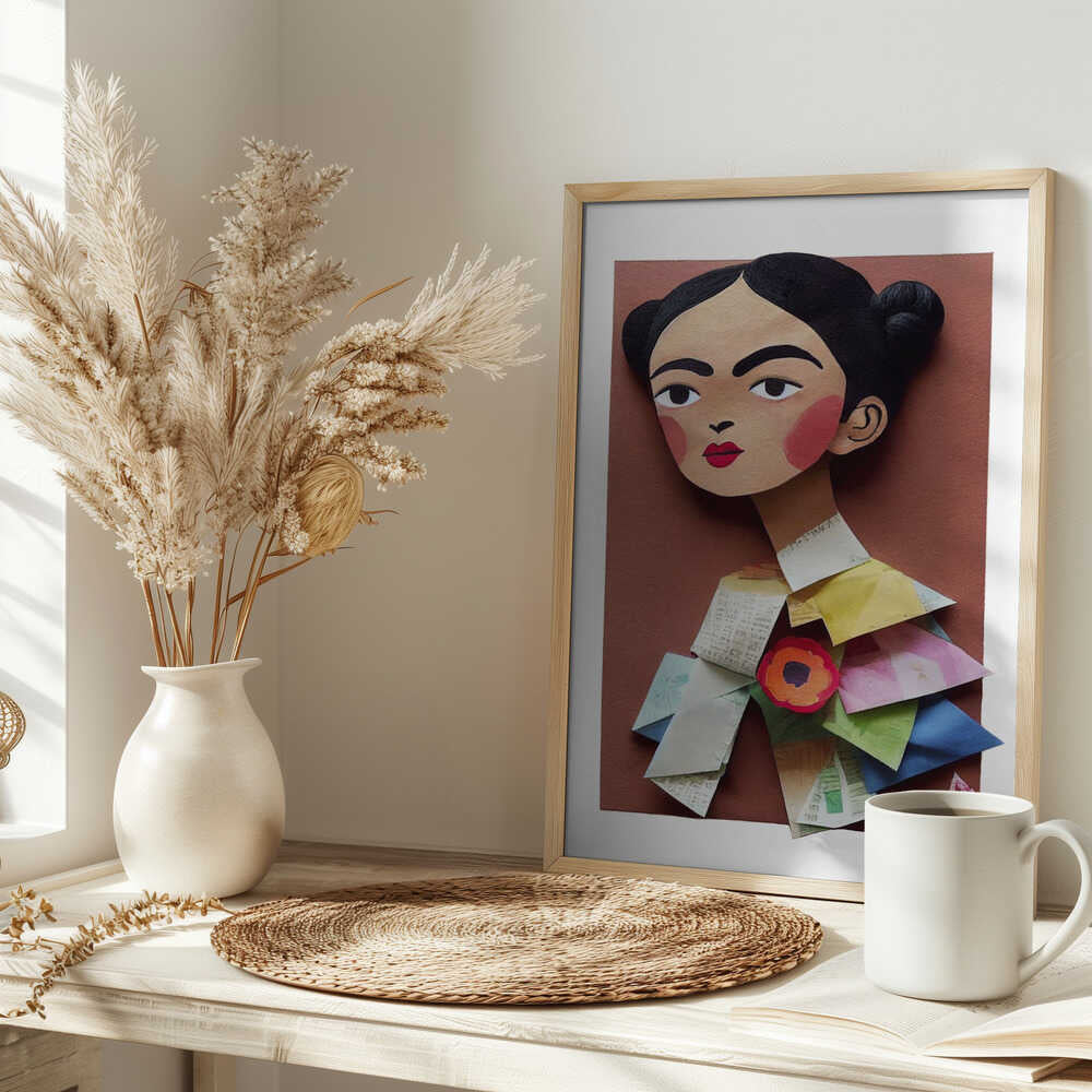 Paper Portrait Blossom Poster