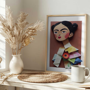Paper Portrait Blossom Poster