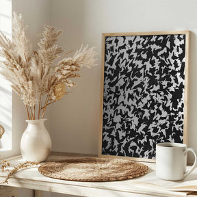 Monochrome Whirl Poster