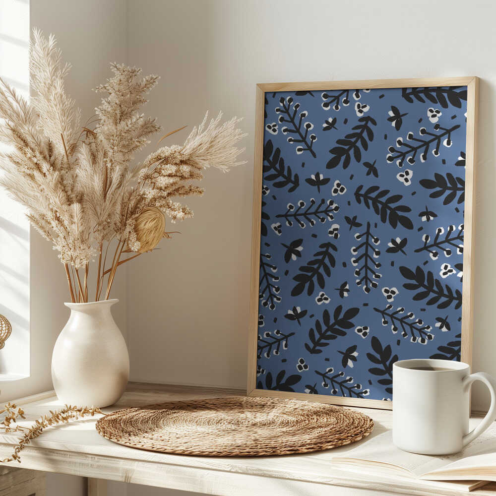 Leafy Nightscape Poster