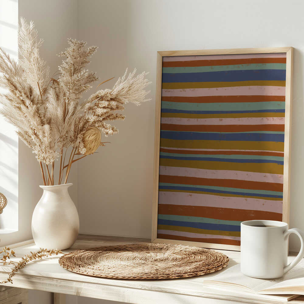 Earthy Stripes Flow Poster