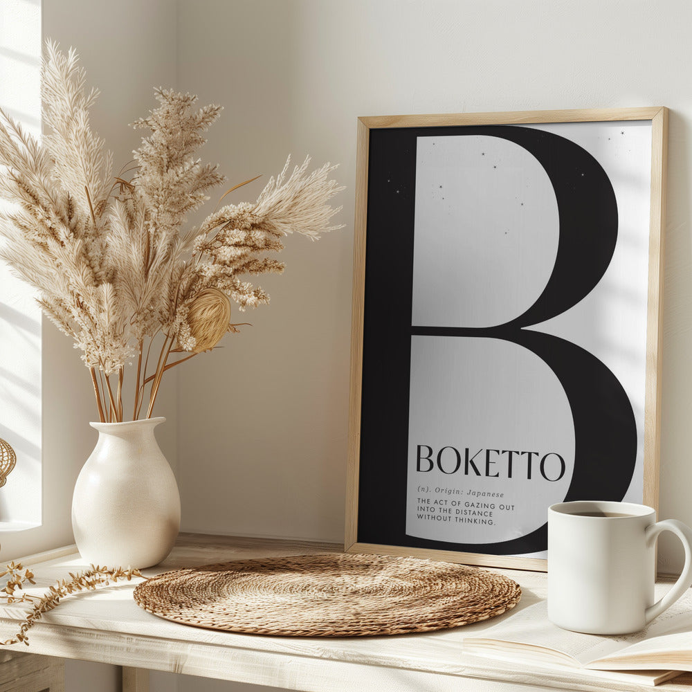 Boketto definition gazing out into the distance Poster