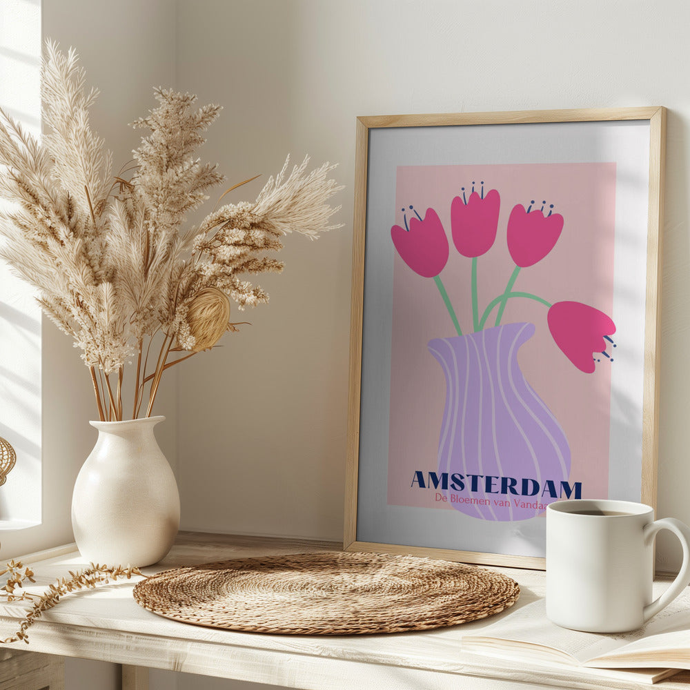 Amsterdam Tulips Poster