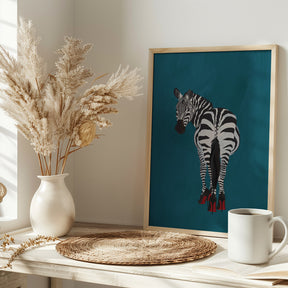 Zebra heels Poster