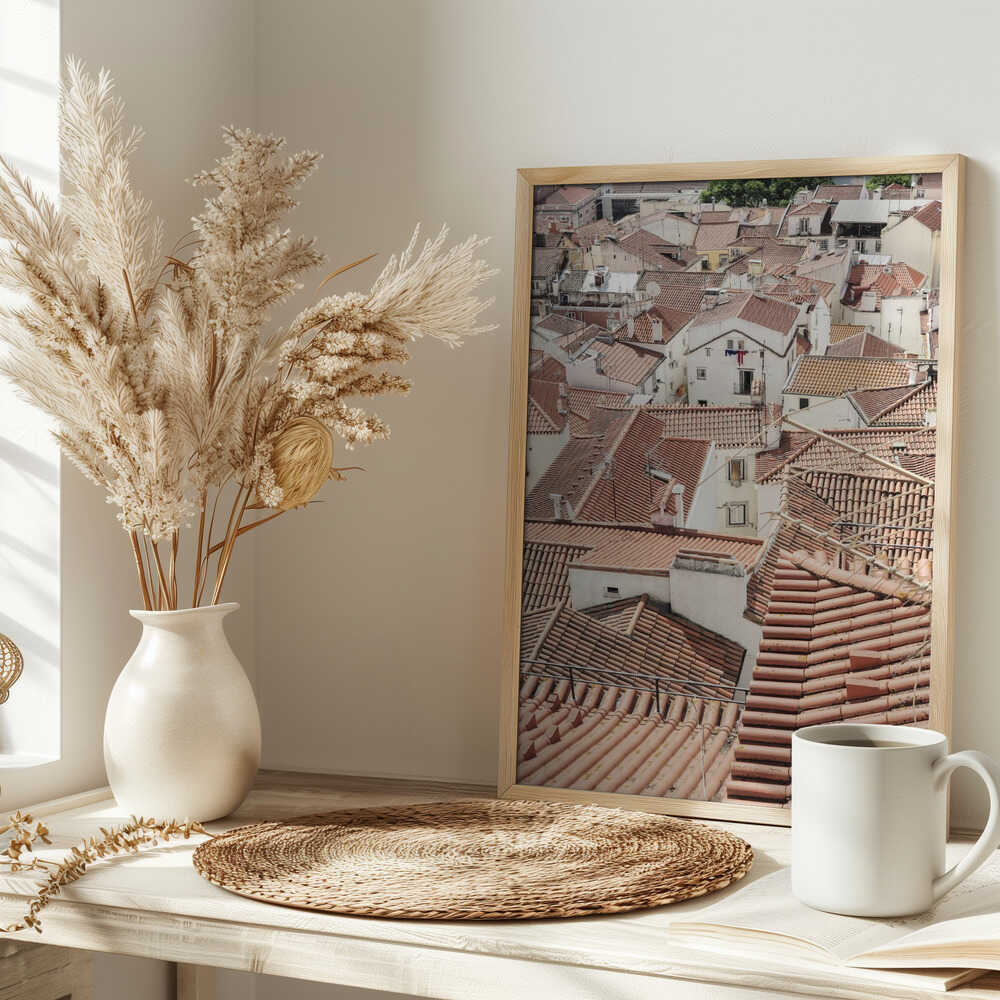 Red Tiled Rooftops Poster