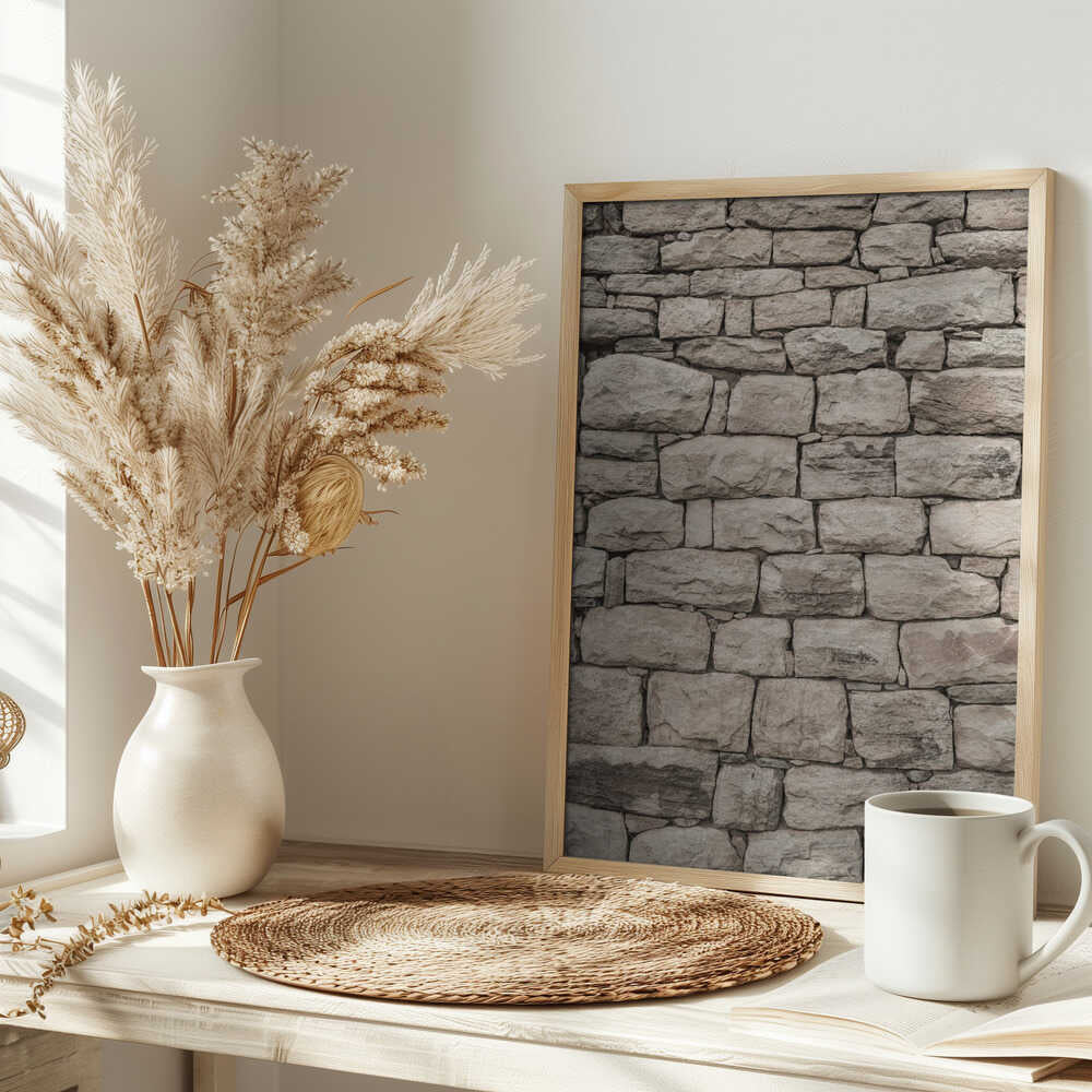 Serene Stonework Poster