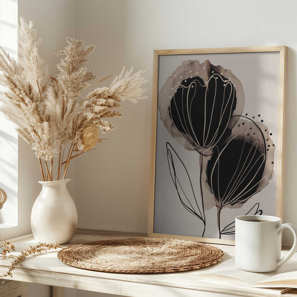 Ink Blossom Duo Poster