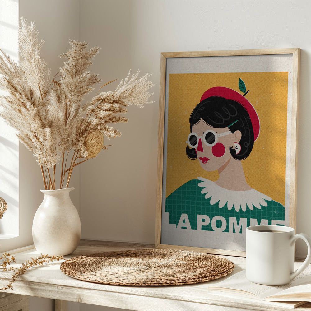 La Pomme French Fashion Portrait Poster