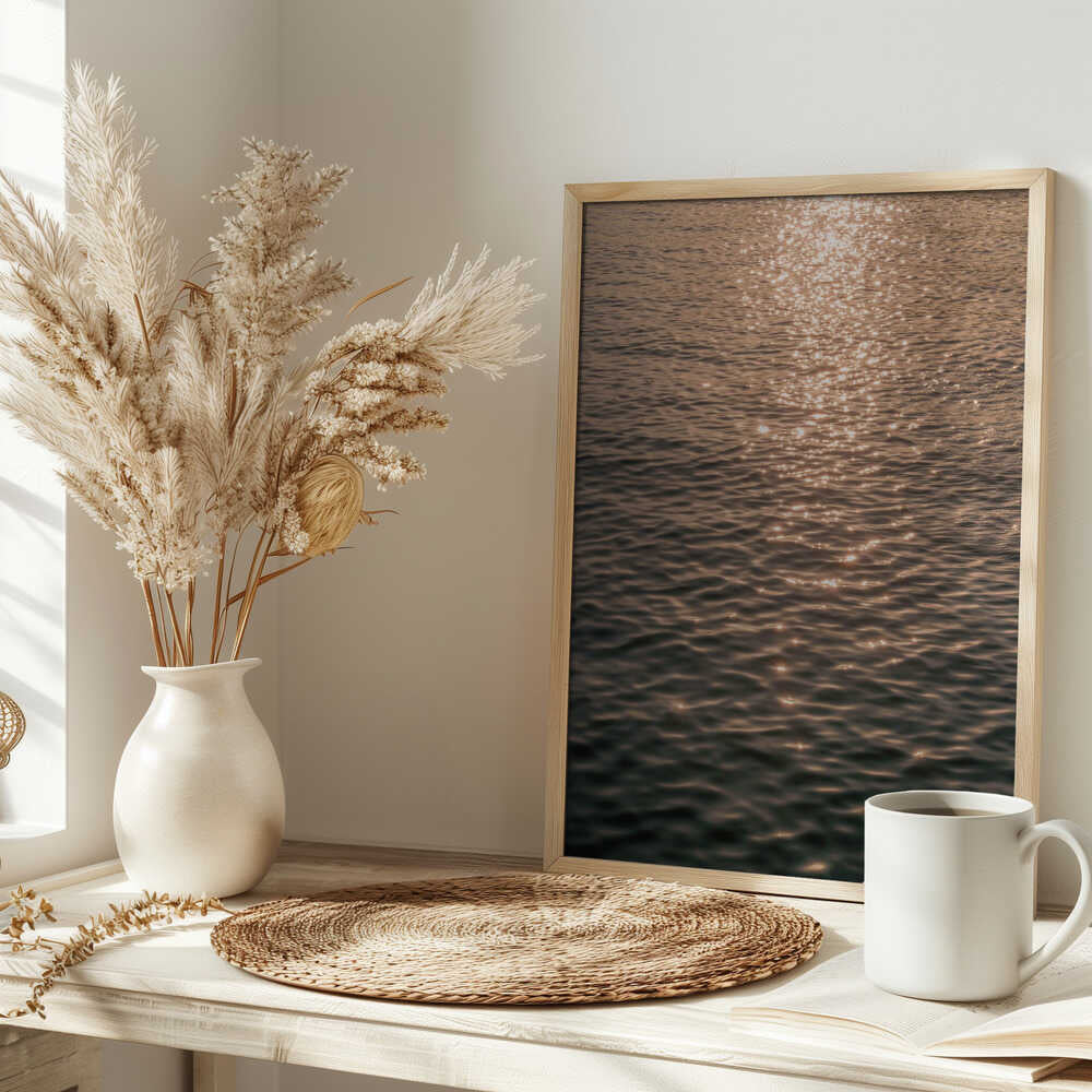 Sunset at Sea Poster