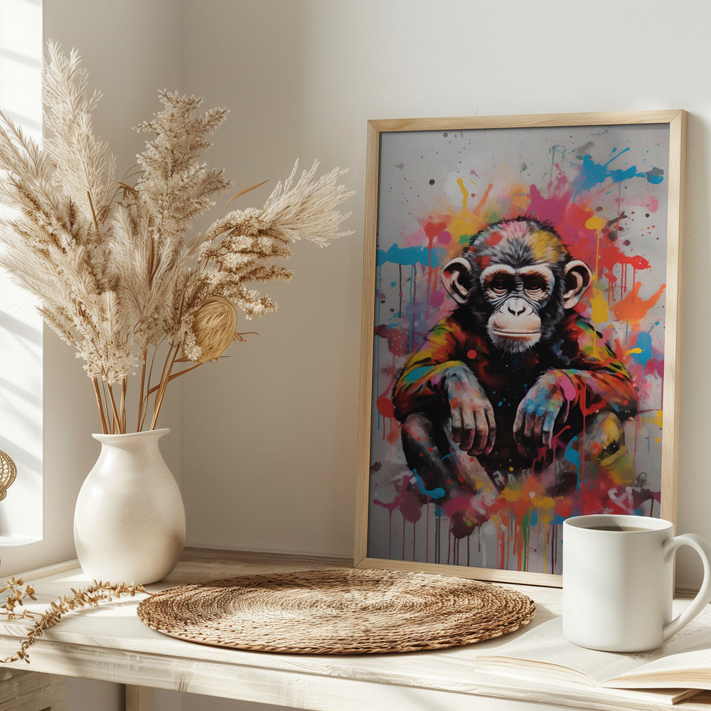 Monkey Pop Art Poster