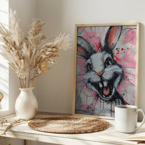 Creepy laughing bunny Poster