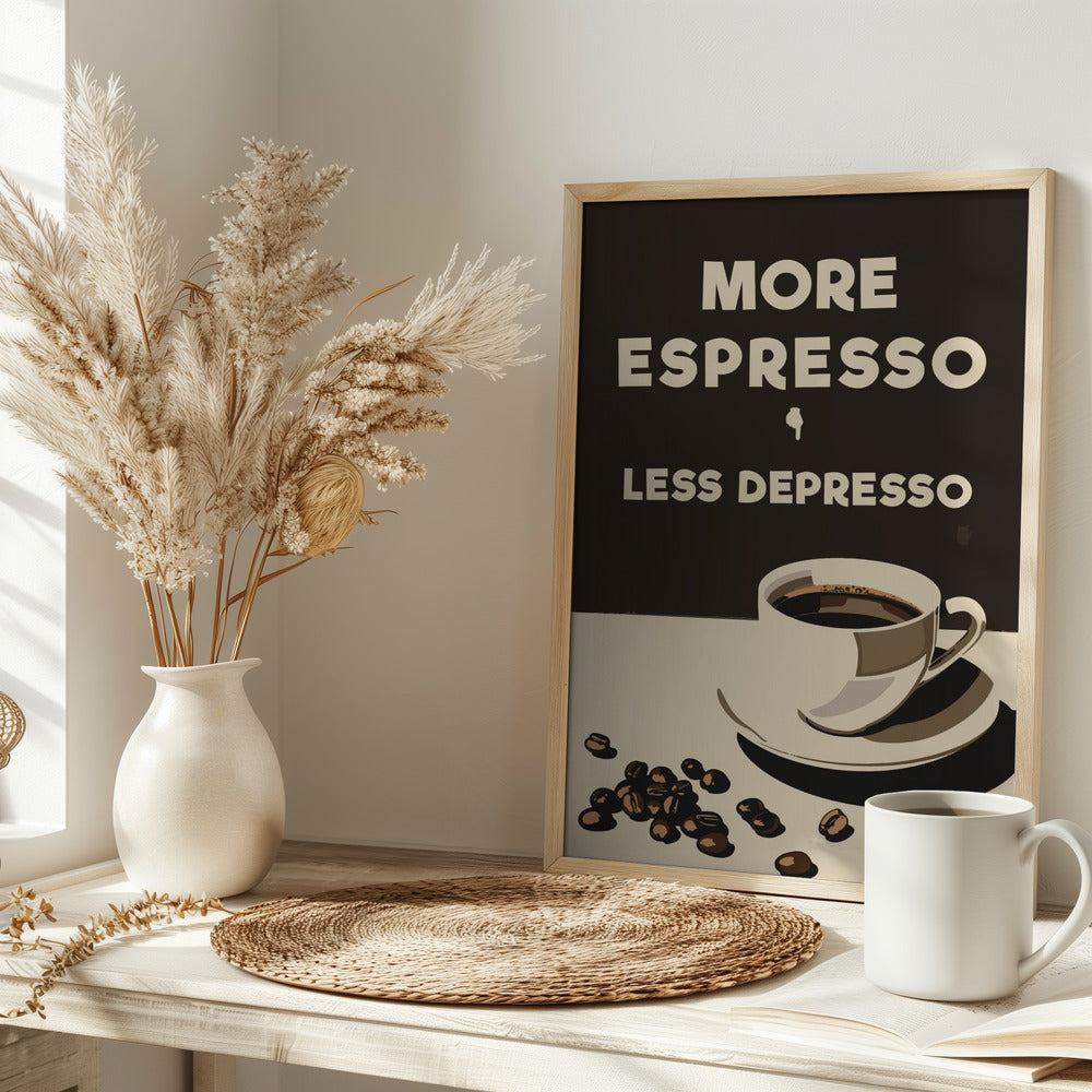 More Espresso - Less Depresso Poster