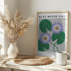 Blue Water Lily - National flower of Sri Lanka Poster