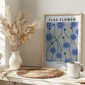 Flax flower - National flower of Ireland Poster