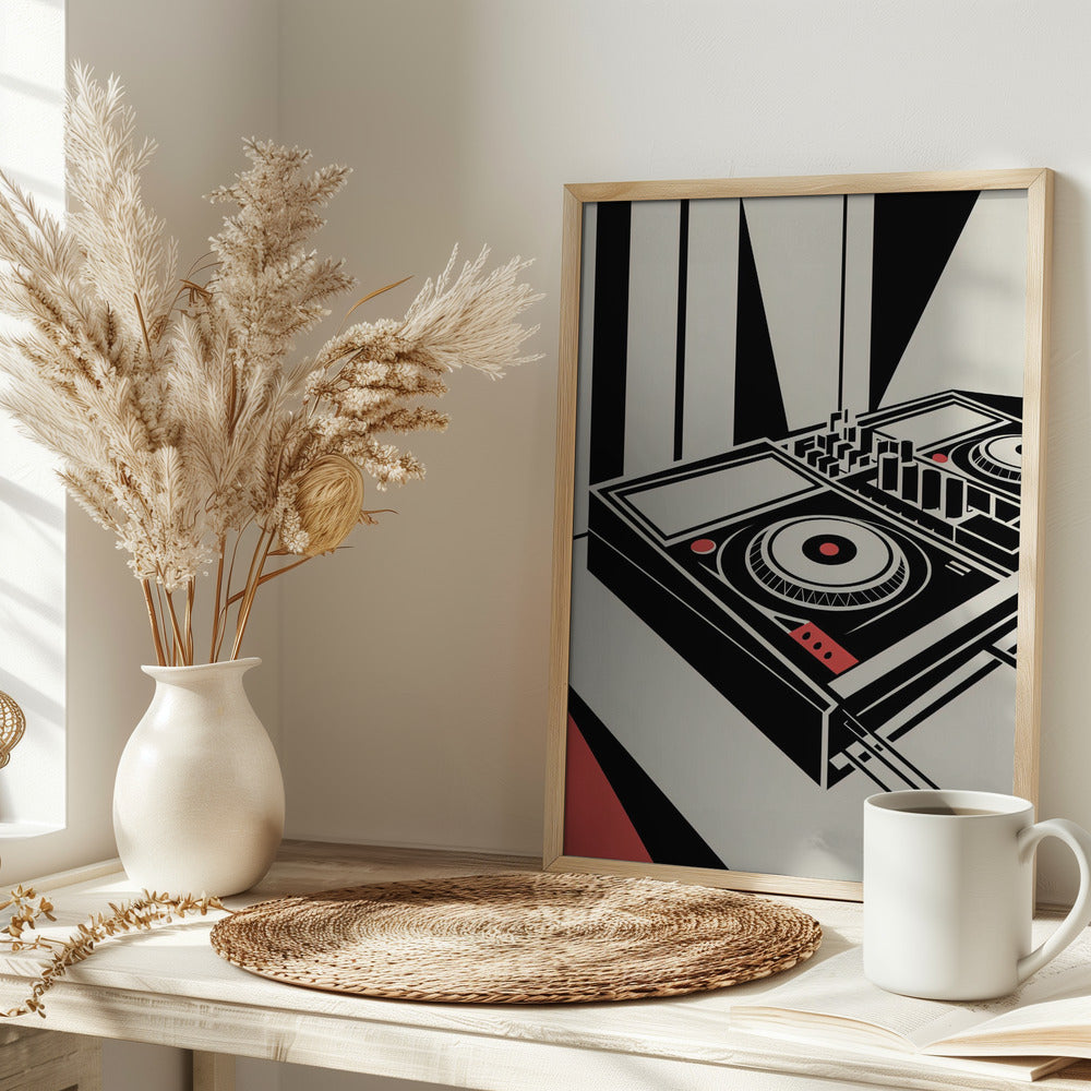 DJ Mixer - Bauhaus Style Poster